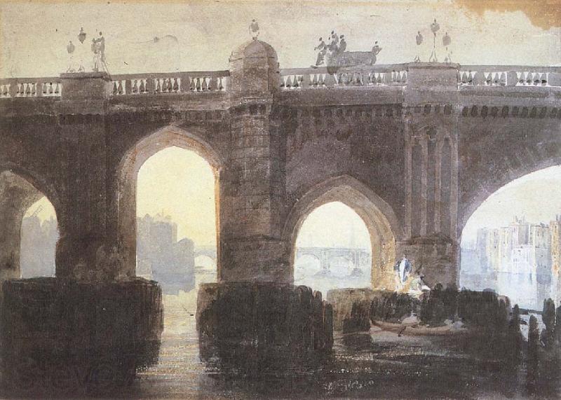 Joseph Mallord William Turner Old London bridge
